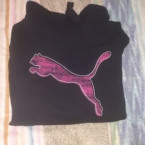 Turtle neck Puma hoodie, no hood, long sleeve
